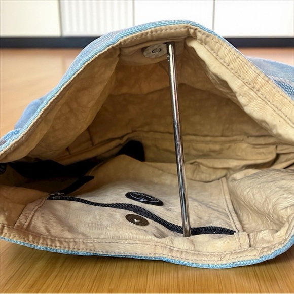 SMATERIA Blue Slouchy Recycled Mesh Shoulder Bag – Eco-Friendly Upcycled Style - Picture 12 of 13